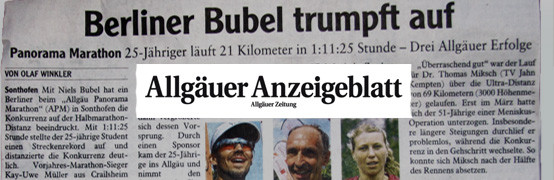Das Allgäuer Anzeigeblatt schreibt: Berliner Bubel trumpft auf